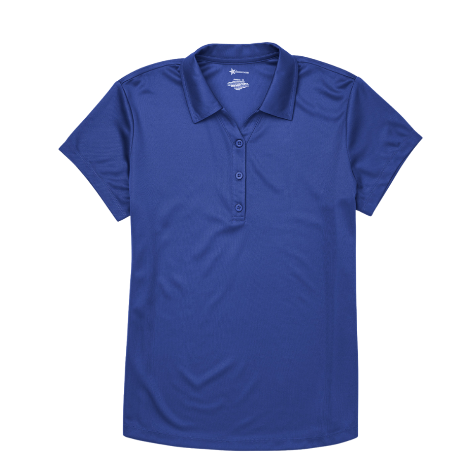 Classroom Female Short Sleeve Polo in Royal