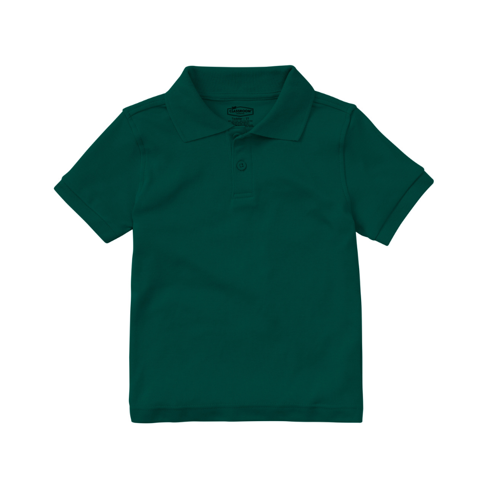 Classroom Unisex Short Sleeve Polo in Hunter Green
