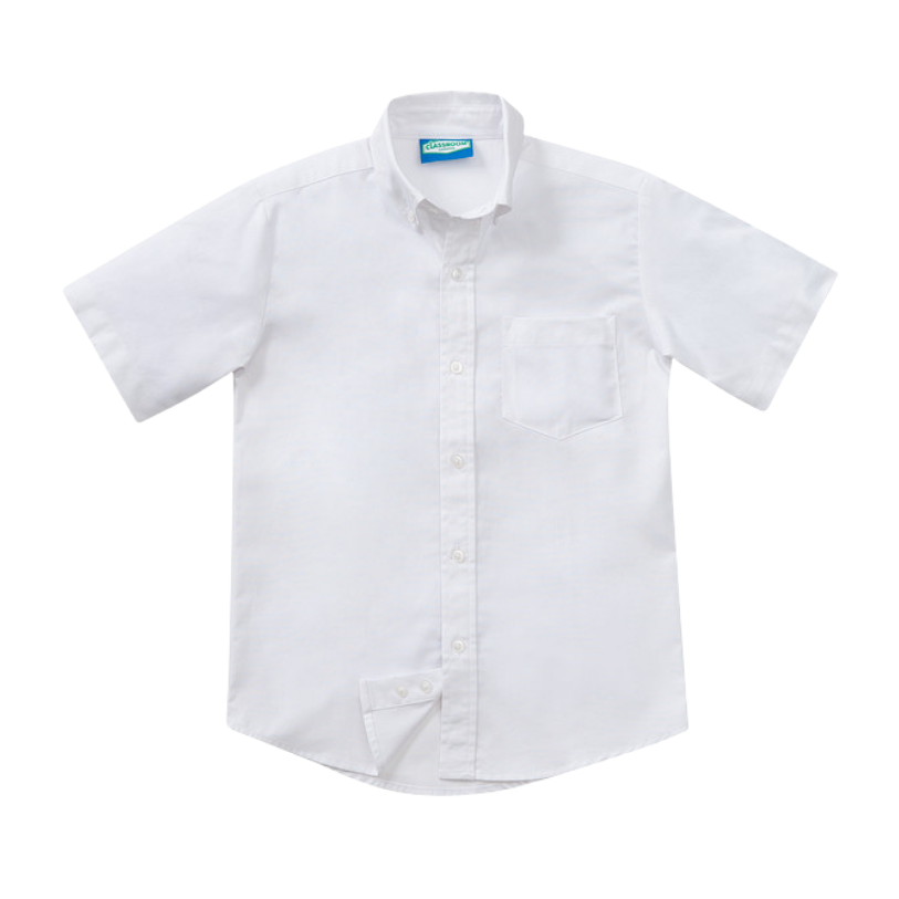 Classroom Male Short Sleeve Oxford in White