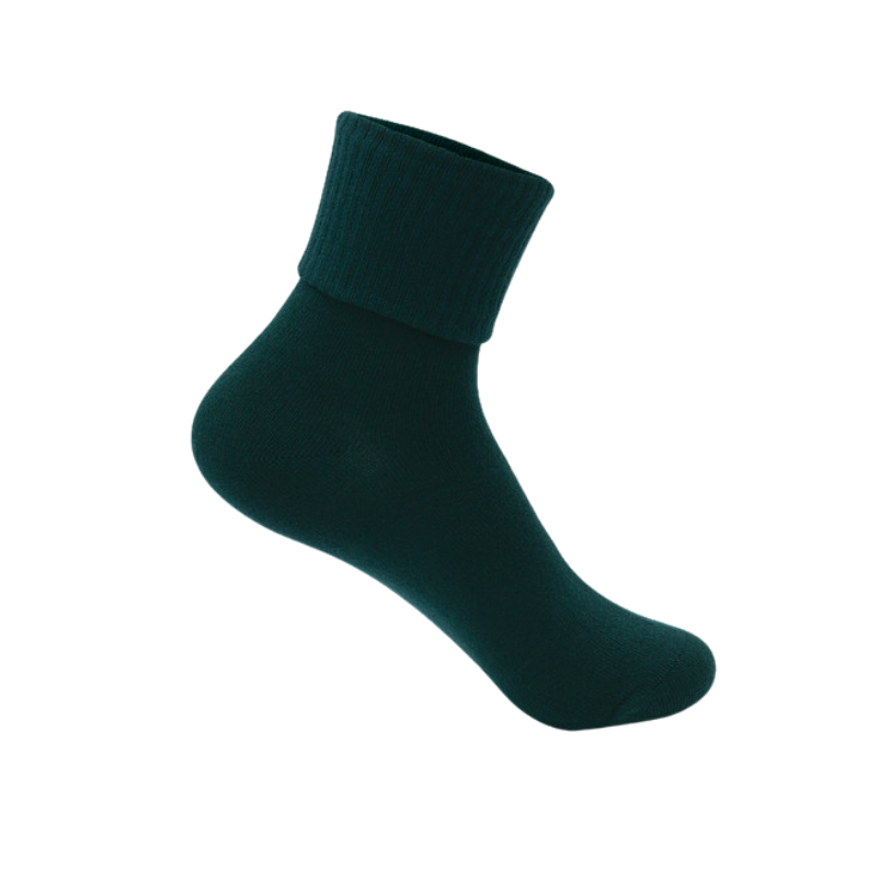 Classroom Female Triple Roll Socks 3 PK in Hunter Green