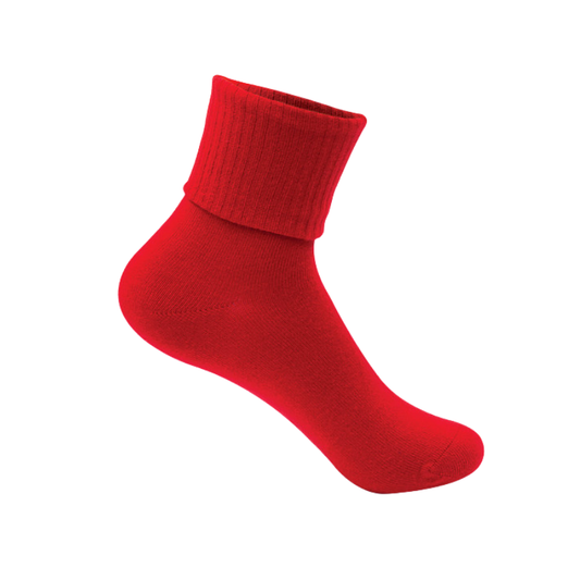 Classroom Female Triple Roll Socks 3 PK in Red