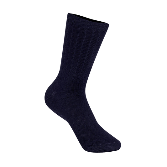 Classroom Unisex Rib Crew Socks 3 PK in Dark Navy