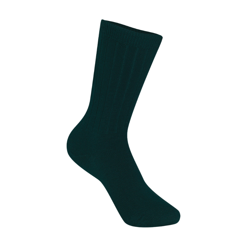 Classroom Unisex Rib Crew Socks 3 PK in Hunter Green