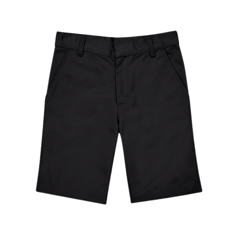 Classroom Male Flat Front Shorts in Black