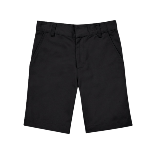 Classroom Male Flat Front Shorts in Black