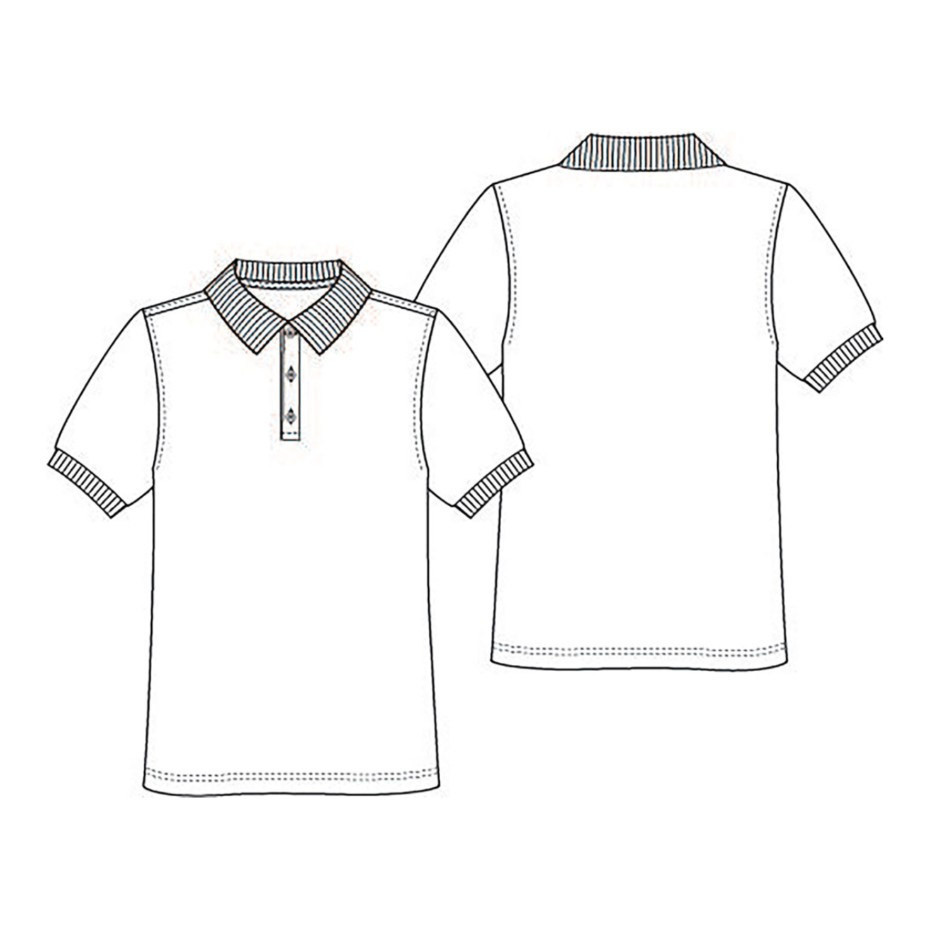 Classroom Unisex Short Sleeve Polo in White
