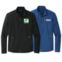 Green Diamond Eddie Bauer Stretch Soft Shell Jacket with Embroidered Logo