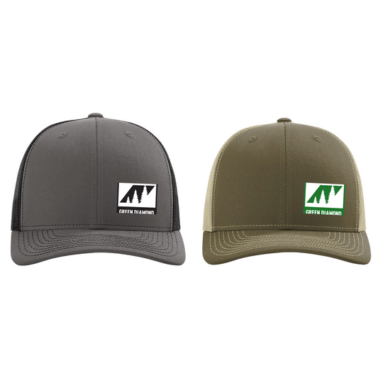 Green Diamond Richardson Recycled Trucker Cap with Embroidered Logo
