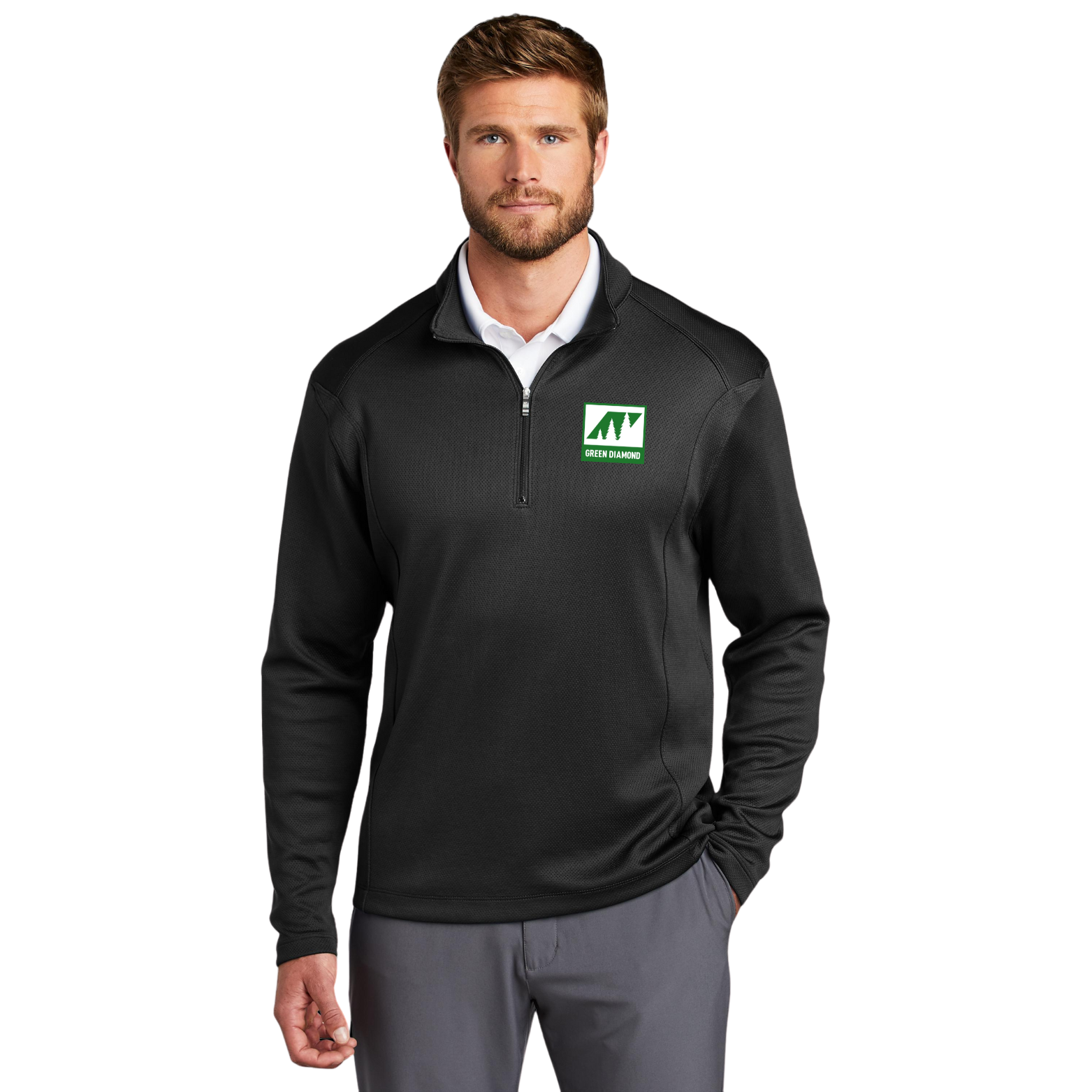 Green Diamond Nike Sport Cover-Up with Embroidered Logo