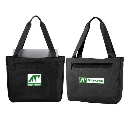 Green Diamond Port Authority Exec Laptop Tote with Embroidered Logo