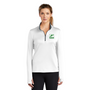 Green Diamond Nike Ladies Dri-FIT Stretch 1/2-Zip Cover-Up with Embroidered Logo