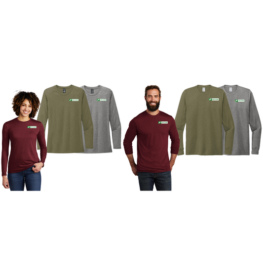 Green Diamond Allmade Tri-Blend Long Sleeve Tee with Horizontal Logo