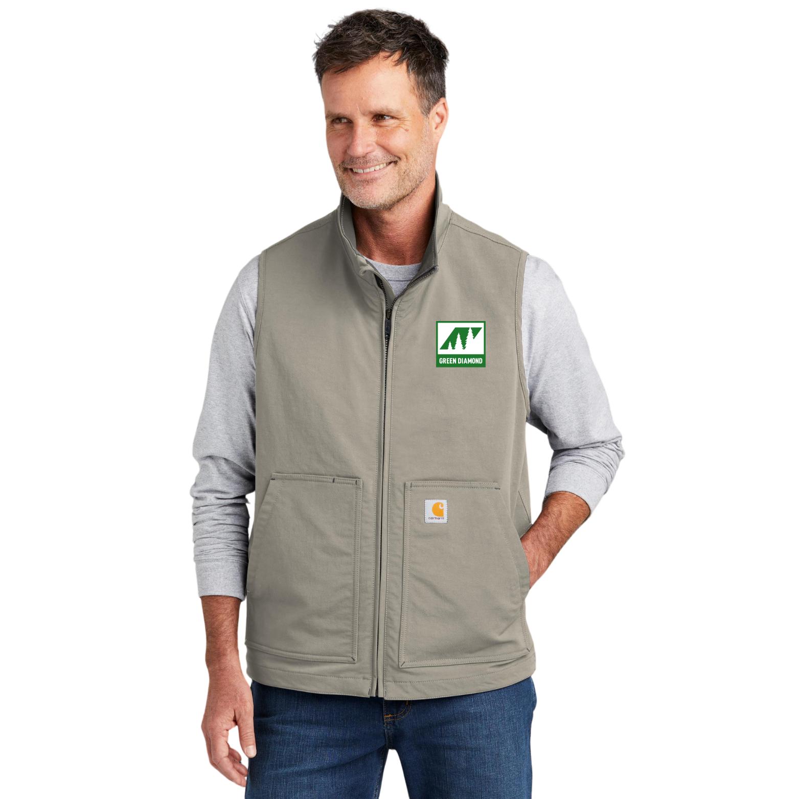 Green Diamond Carhartt Super Dux Soft Shell Vest with Embroidered Logo