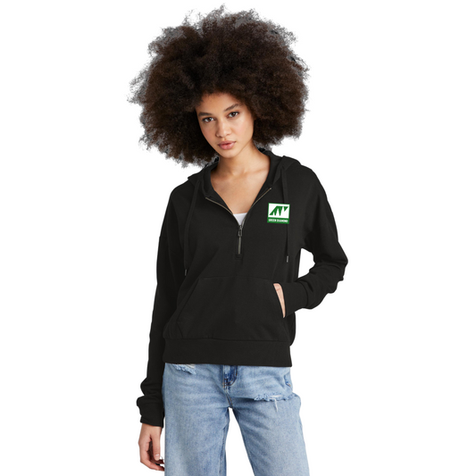 Green Diamond District Women’s Perfect Tri Fleece 1/2-Zip Pullover with Embroidered Logo