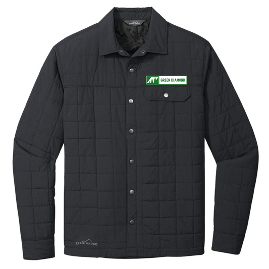 Green Diamond Eddie Bauer Shirt Jacket with Embroidered Logo