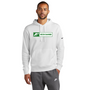 Green Diamond Nike Club Fleece Sleeve Swoosh Pullover Hoodie with Screen Printed Logo