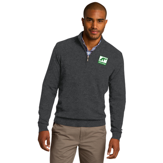 Green Diamond Port Authority 1/2-Zip Sweater with Embroidered Logo