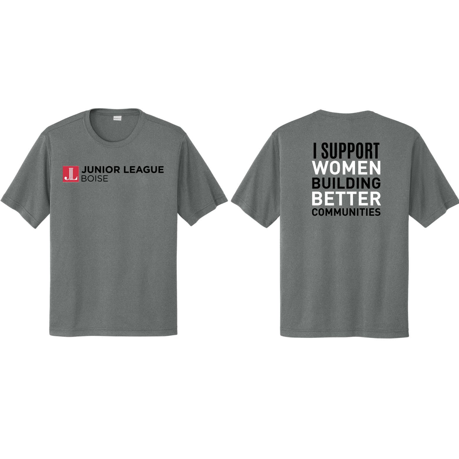 JLB PosiCharge Competitor Tee with Screen Printed Horizontal JLB Logo on Front and Women Building Logo on Back