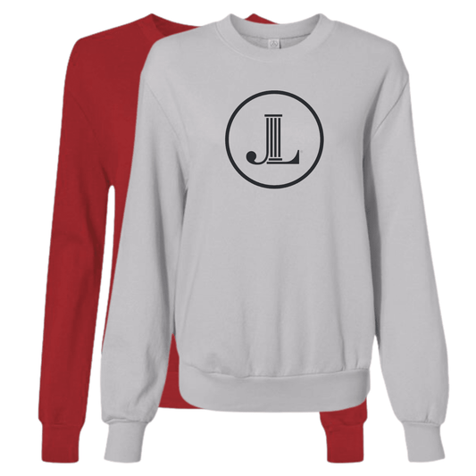 JLB Women's Eco-Washed Terry Throwback Pullover with Screen Printed JLB Circle Logo