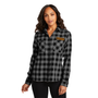 Junior League Boise Women's Plaid Flannel Shirt with JLB Patch