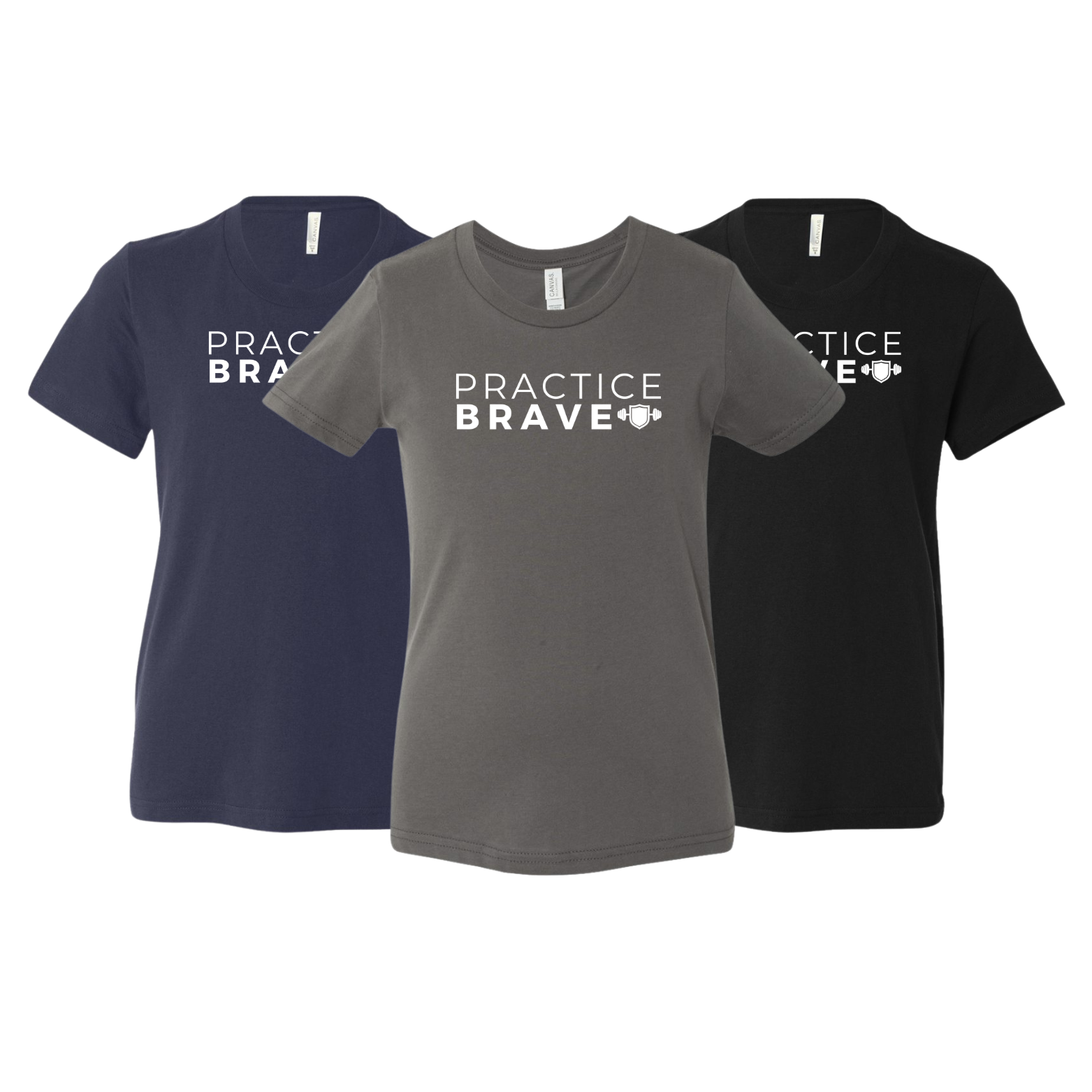 Practice Brave BELLA+CANVAS Unisex Jersey Tee with Logo