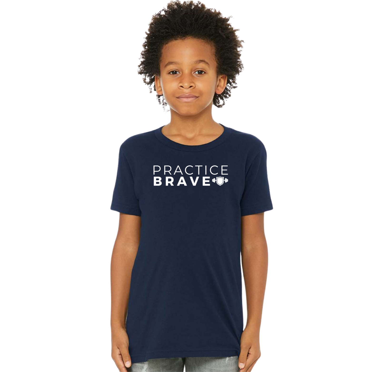 Practice Brave BELLA+CANVAS Unisex Jersey Tee with Logo