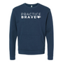 Practice Brave Next Level Unisex Santa Cruz Pocket Crewneck Sweatshirt with Logo