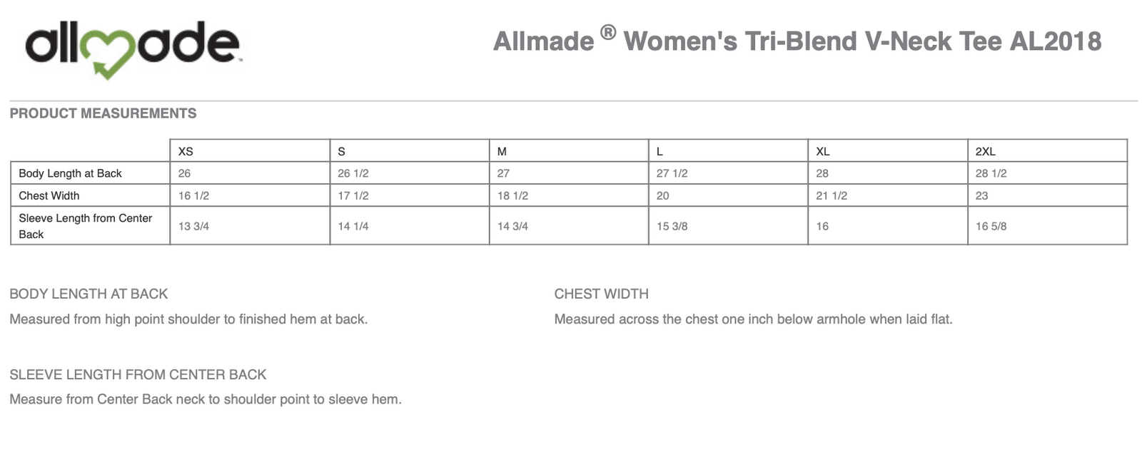 Women for Biden Allmade Women’s Tri-Blend V-Neck Tee with Screen Printed Logo