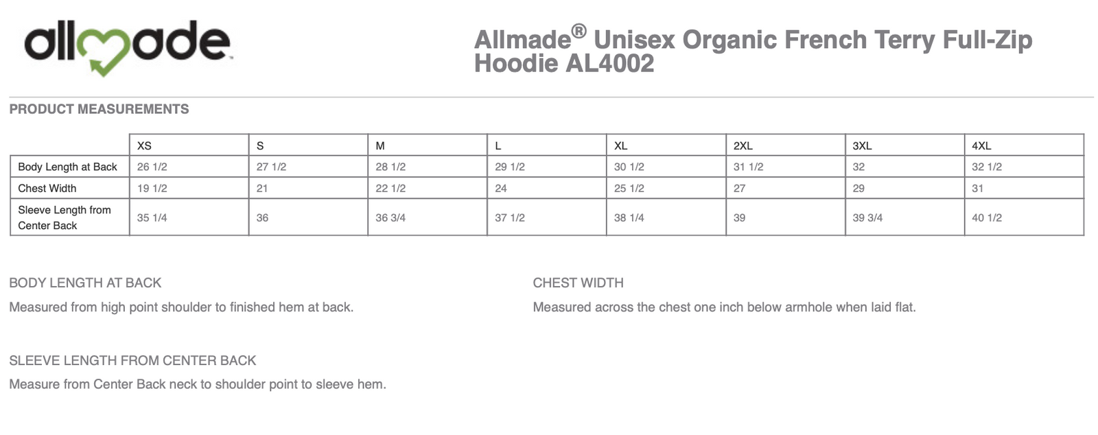 Women for Biden Allmade Unisex Organic French Terry Full-Zip Hoodie with Embroidered Logo