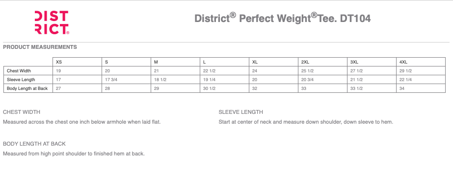 Ballet Idaho District Perfect Weight Tee with Logo