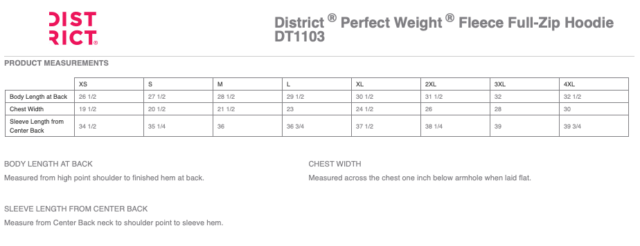 CrossFit District Perfect Weight Fleece Full-Zip Hoodie with Logo