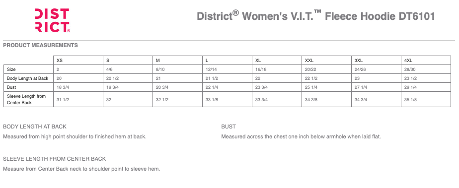 CrossFit District Women’s V.I.T. Fleece Hoodie with Logo
