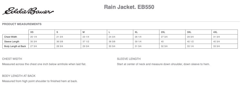 Green Diamond Eddie Bauer Rain Jacket with Embroidered Logo