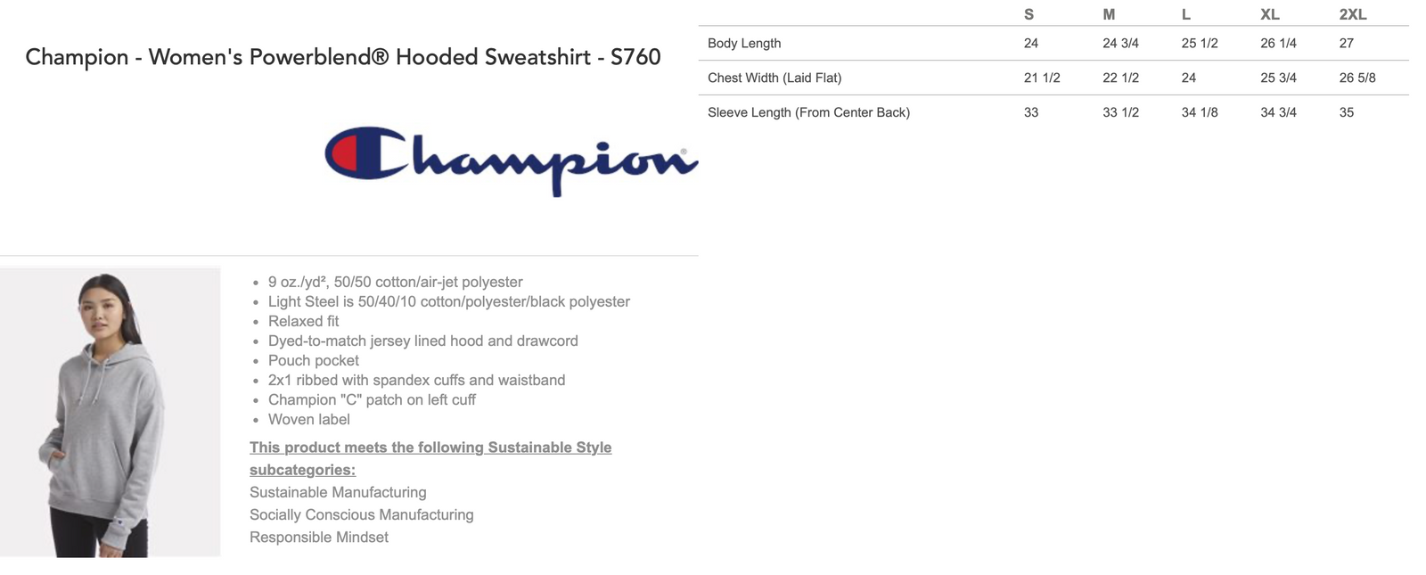 **Optional but recommended** Boulder Mountain Warrior Champion Powerblend Hoodie with Logo