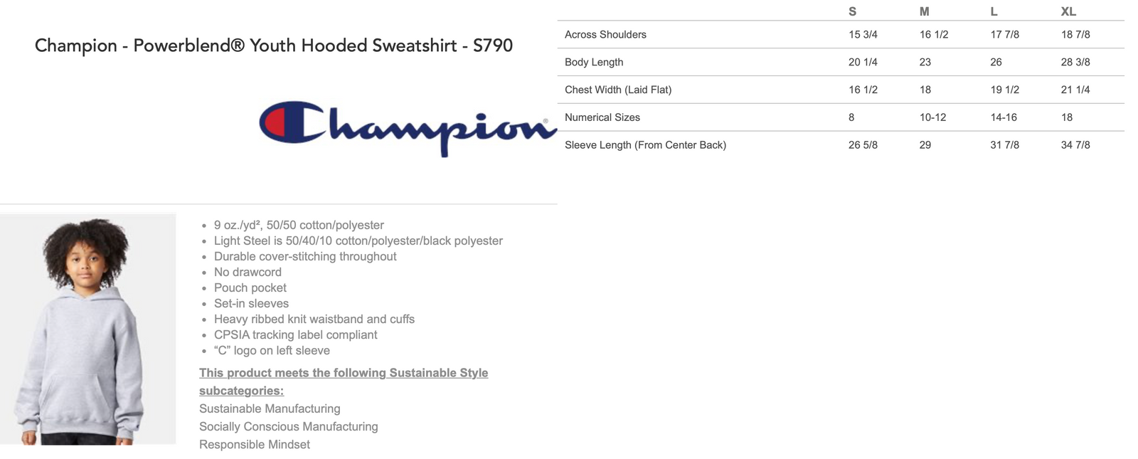 **Optional but recommended** Boulder Mountain Warrior Champion Powerblend Hoodie with Logo