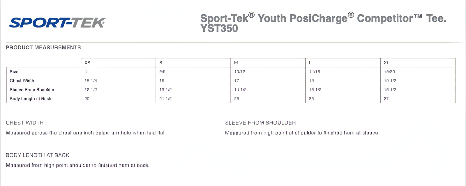 JLB Youth PosiCharge Competitor Tee with Screen Printed Horizontal JLB Logo on Front and Women Building Logo on Back