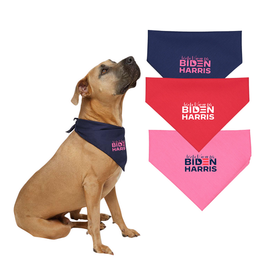 Women for Biden Doggie Skins USA-Made Doggie Bandana with Embroidered Logo