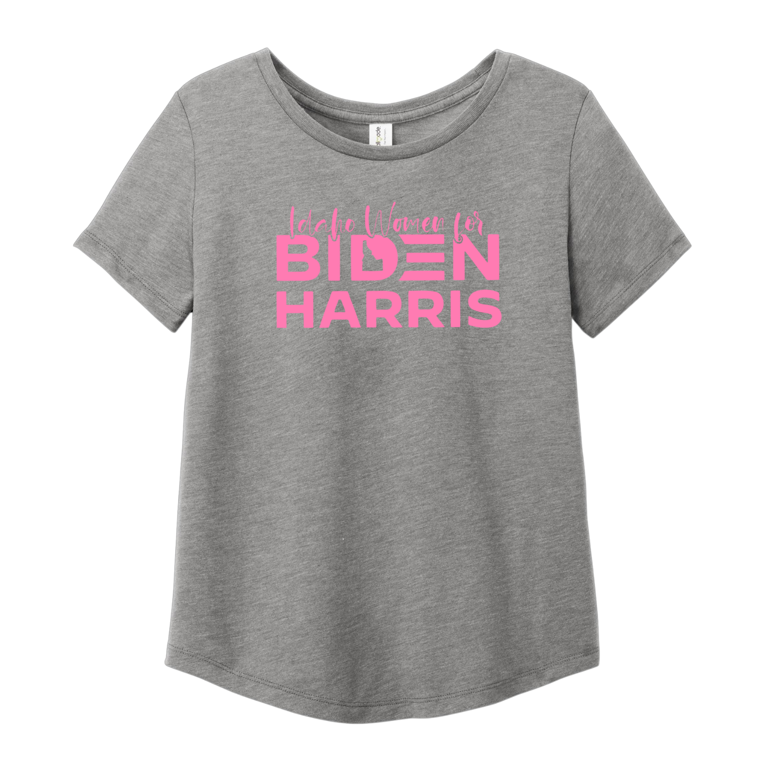 Women for Biden Allmade Women’s Relaxed Tri-Blend Scoop Neck Tee with Screen Printed Logo