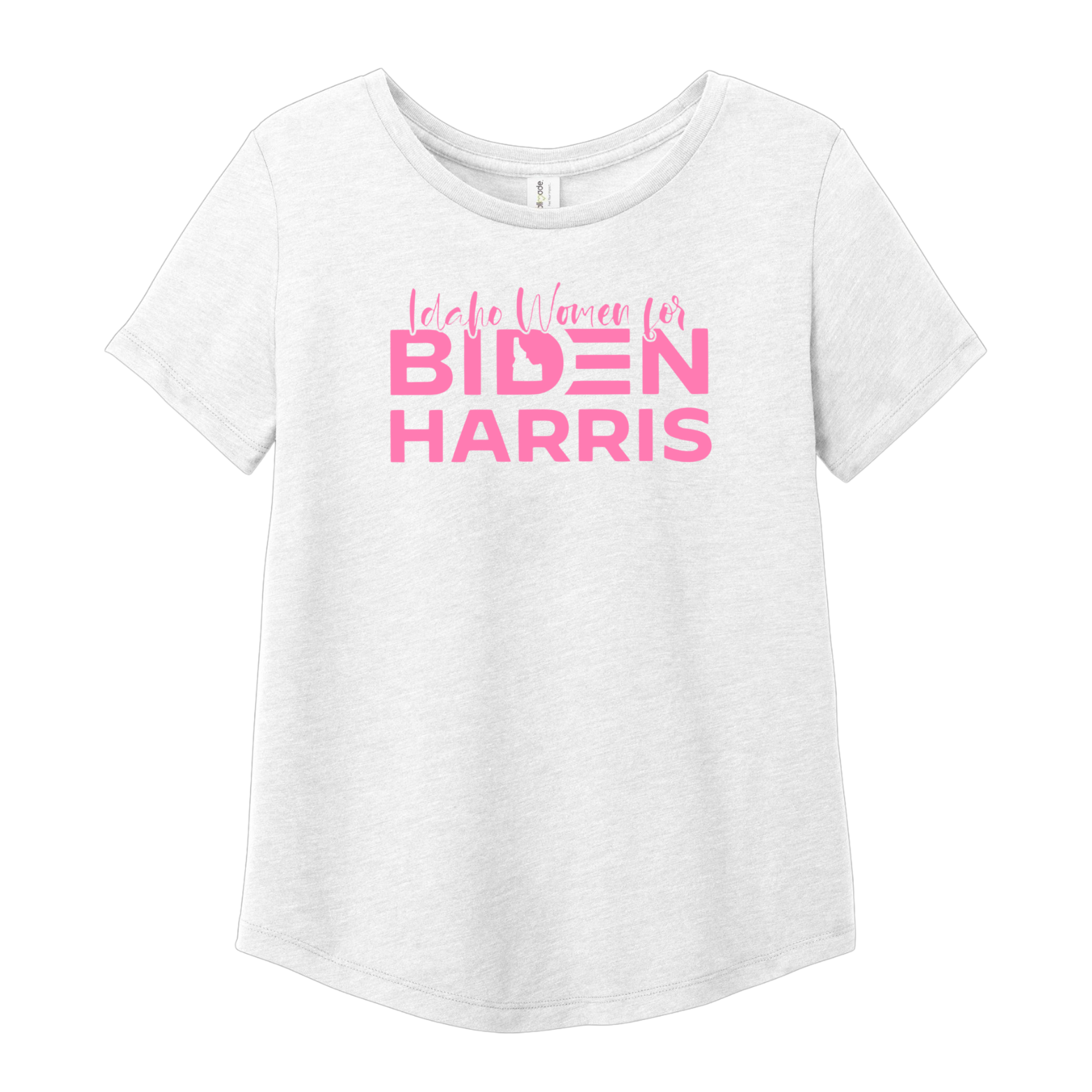 Women for Biden Allmade Women’s Relaxed Tri-Blend Scoop Neck Tee with Screen Printed Logo