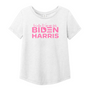 Women for Biden Allmade Women’s Relaxed Tri-Blend Scoop Neck Tee with Screen Printed Logo