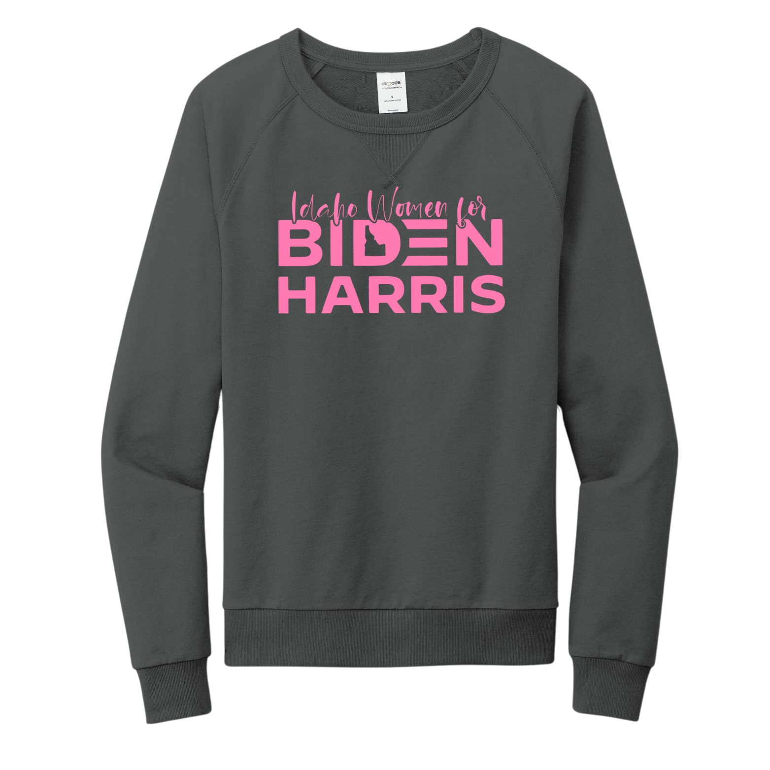 Women for Biden Allmade Unisex Organic French Terry Crewneck with Screen Printed Logo