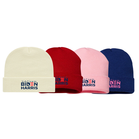 Women for Biden CAP AMERICA USA-Made 12" Cuffed Beanie with Embroidered Logo