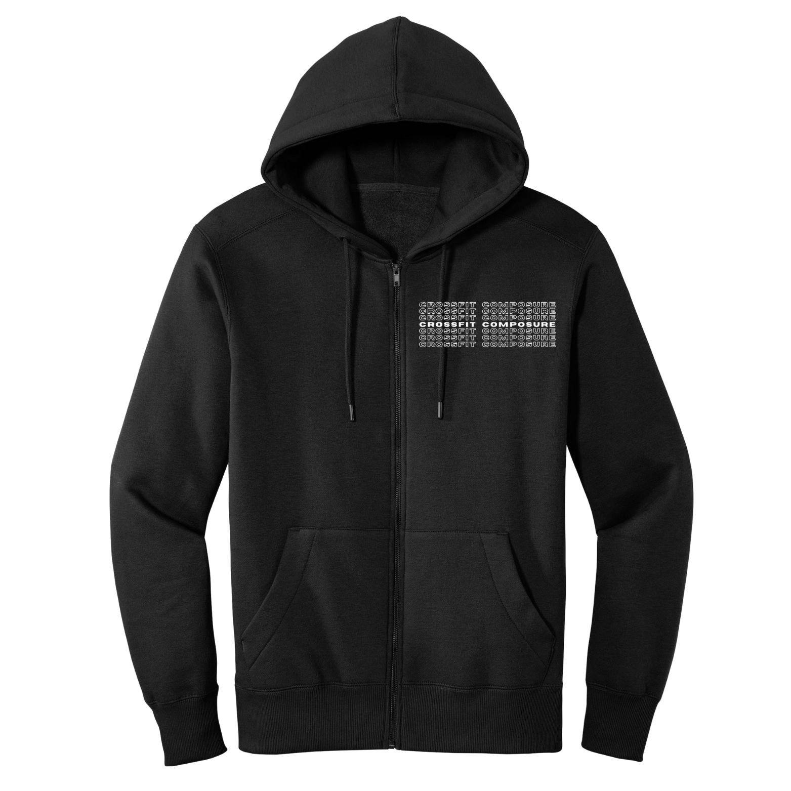 CrossFit District Perfect Weight Fleece Full-Zip Hoodie with Logo