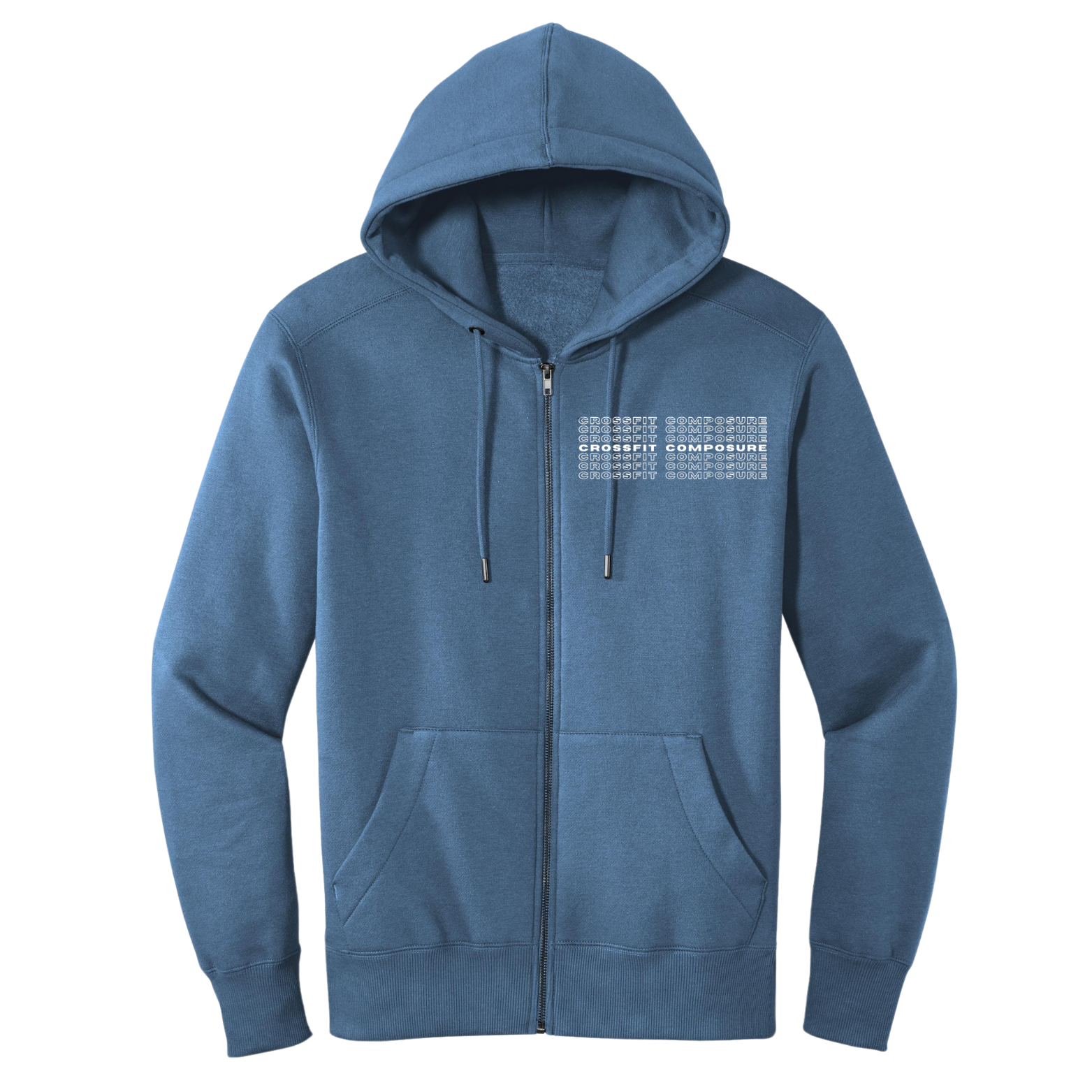 CrossFit District Perfect Weight Fleece Full-Zip Hoodie with Logo