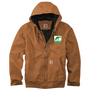 Green Diamond Carhartt Washed Duck Active Jacket with Embroidered Logo